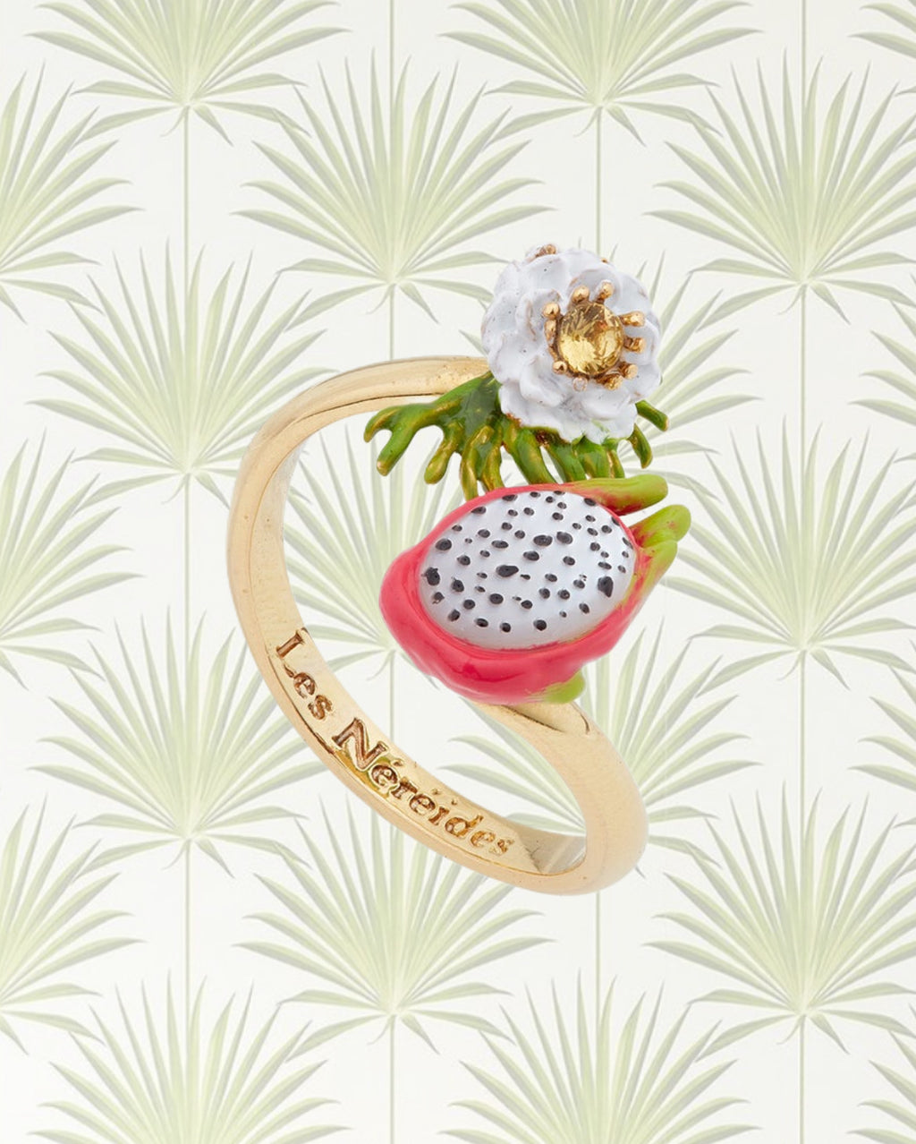 DRAGON FRUIT AND PITAYA FLOWER YOU AND ME ADJUSTABLE RING