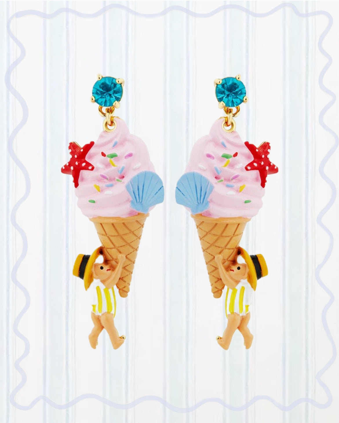 GELATO, SEASHELL AND GARDEN GNOME EARRINGS