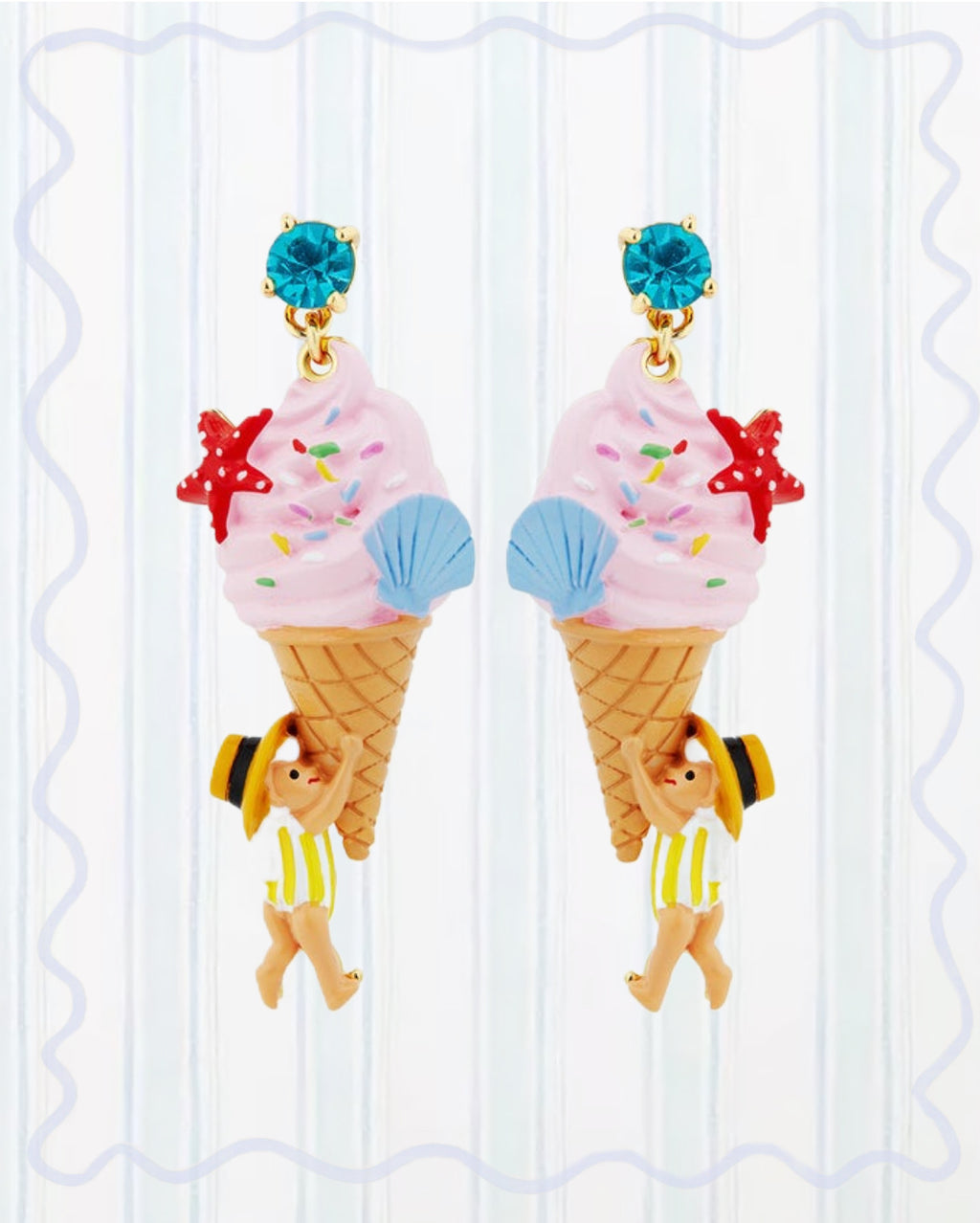 GELATO, SEASHELL AND GARDEN GNOME EARRINGS