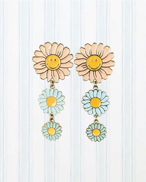 PASTEL DAISIES DANGLING EARRINGS