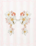 VERBENA FLOWER AND ROUND STONE DANGLING EARRINGS