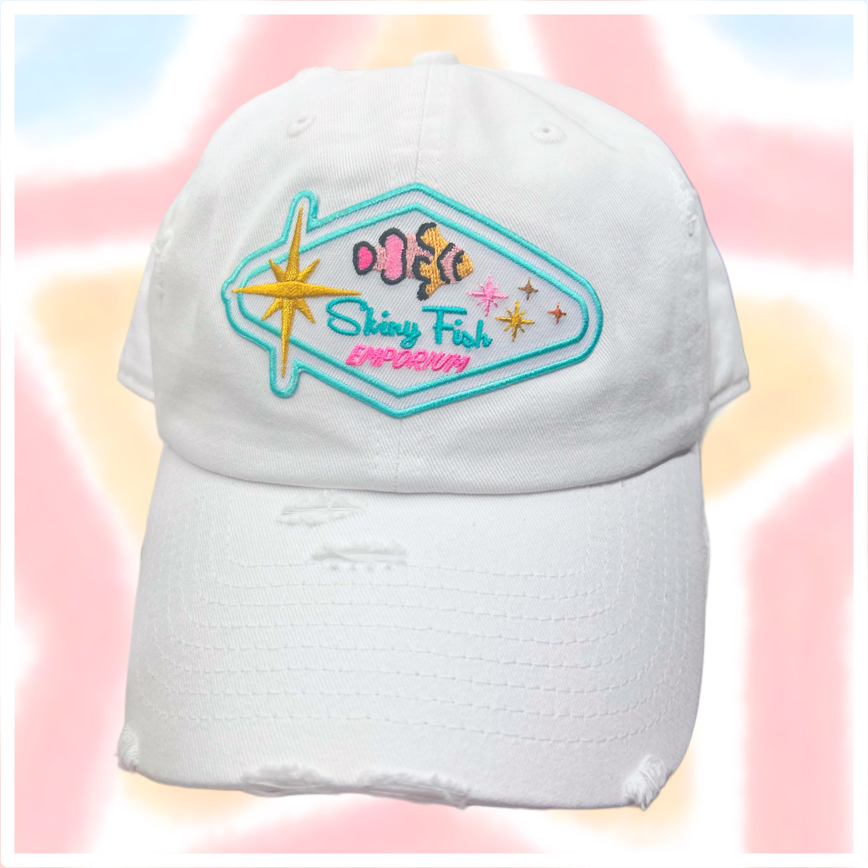 White Shiny Fish Hat