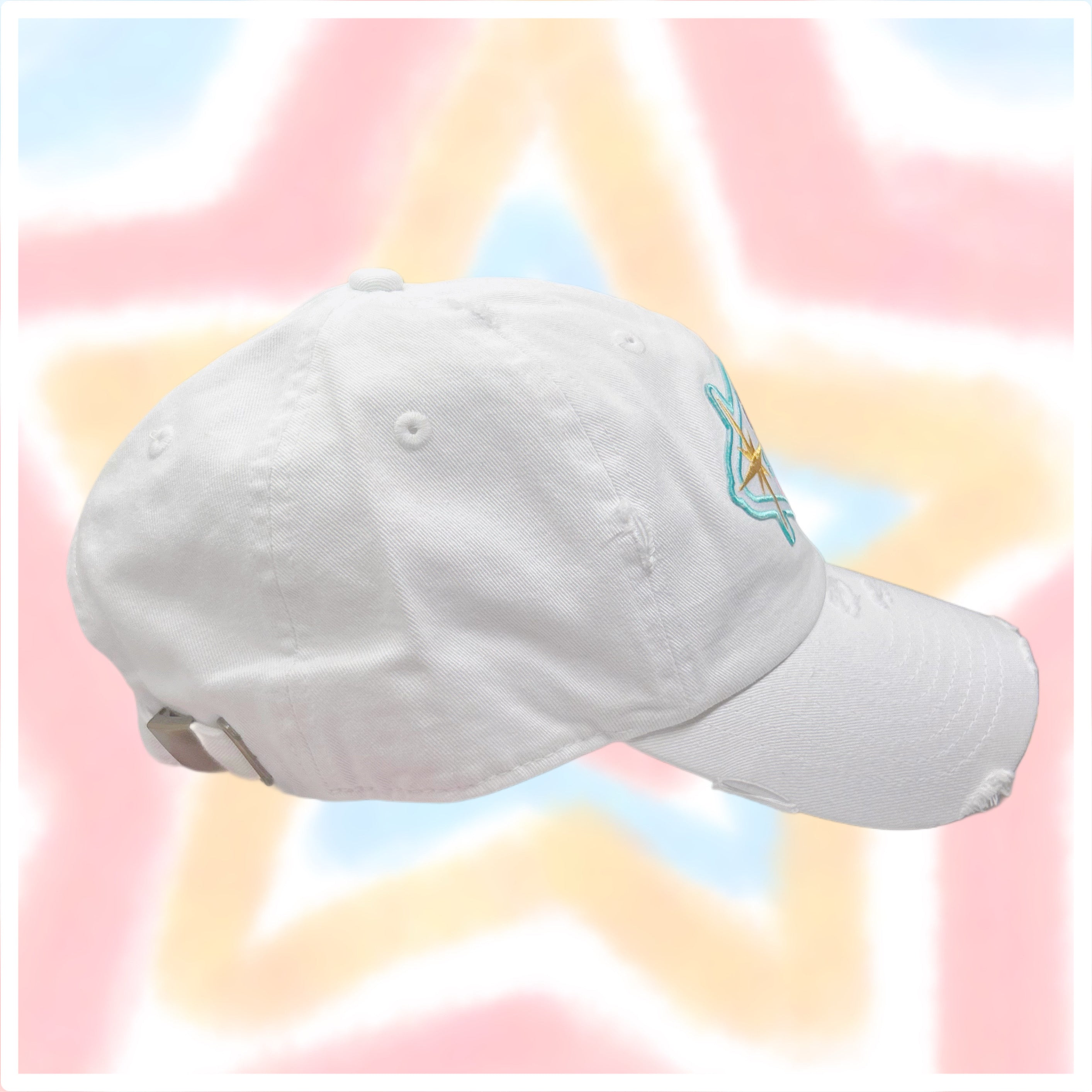 White Shiny Fish Hat