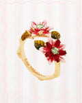PASSION FLOWER AND GLASS FLOWER RING