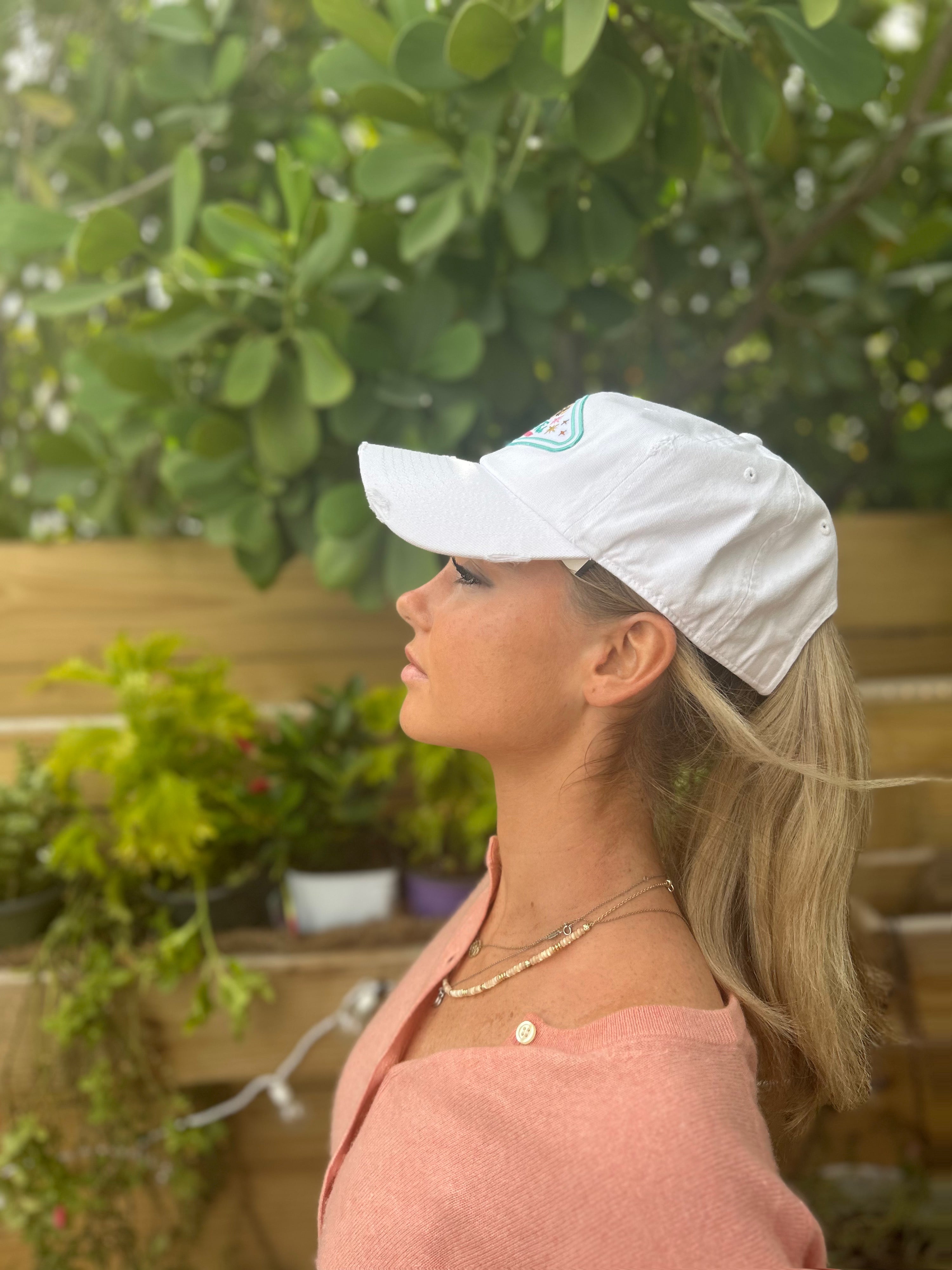 White Shiny Fish Hat