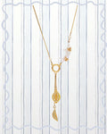 LEMON AND LEMON BLOSSOMS PENDANT NECKLACE