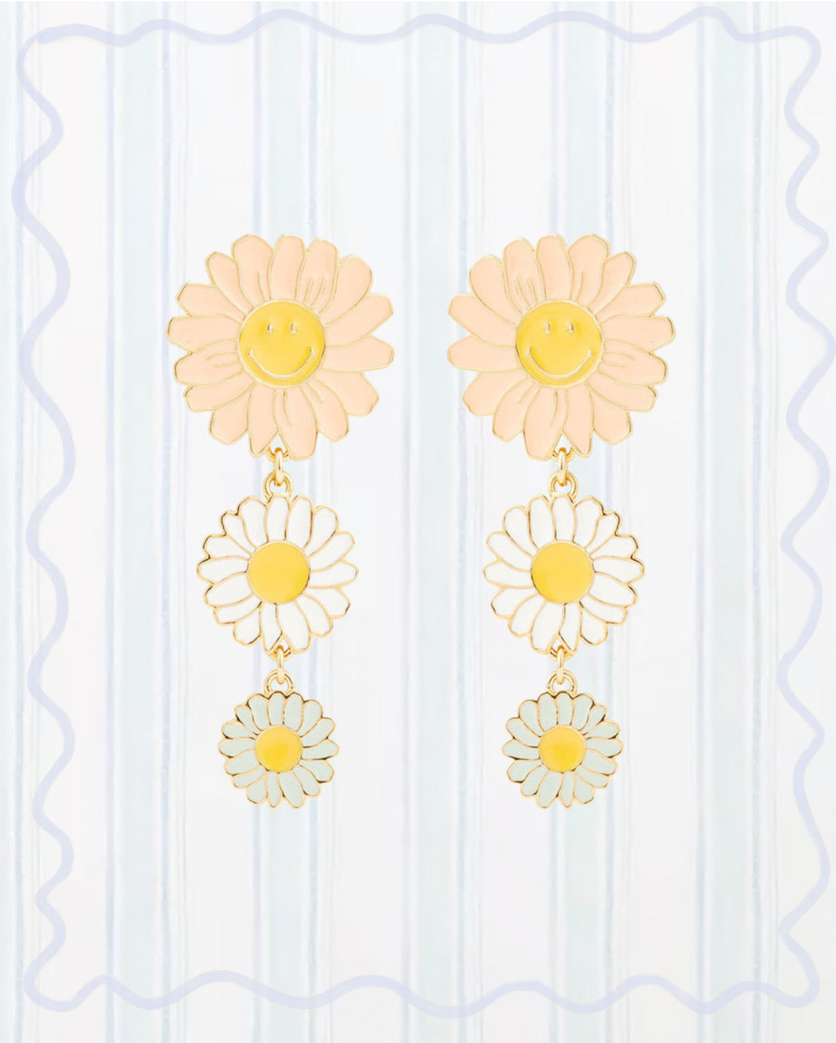 PASTEL DAISIES DANGLING EARRINGS