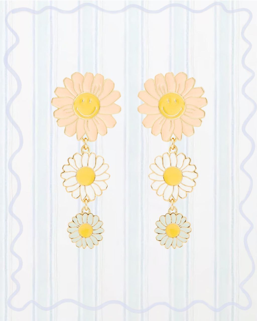 PASTEL DAISIES DANGLING EARRINGS