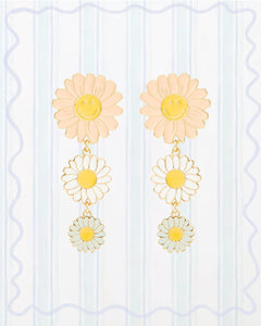 PASTEL DAISIES DANGLING EARRINGS