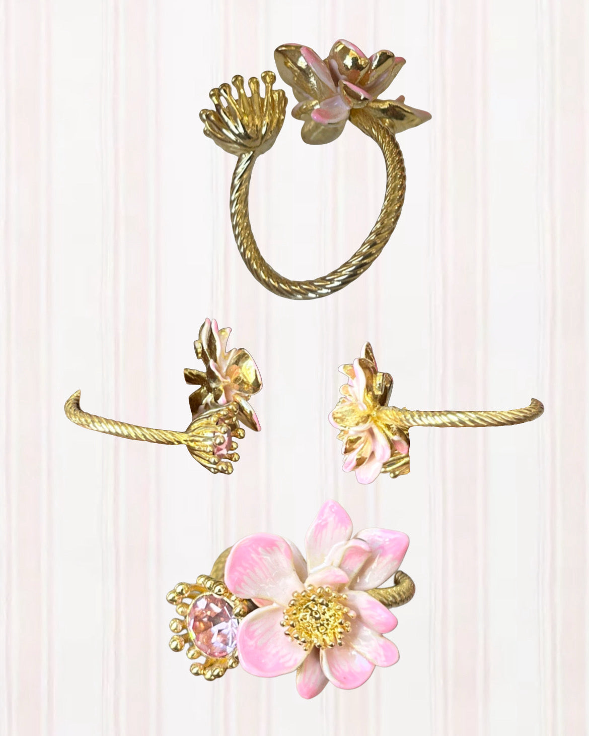 Lotus Flower Adjustable Ring