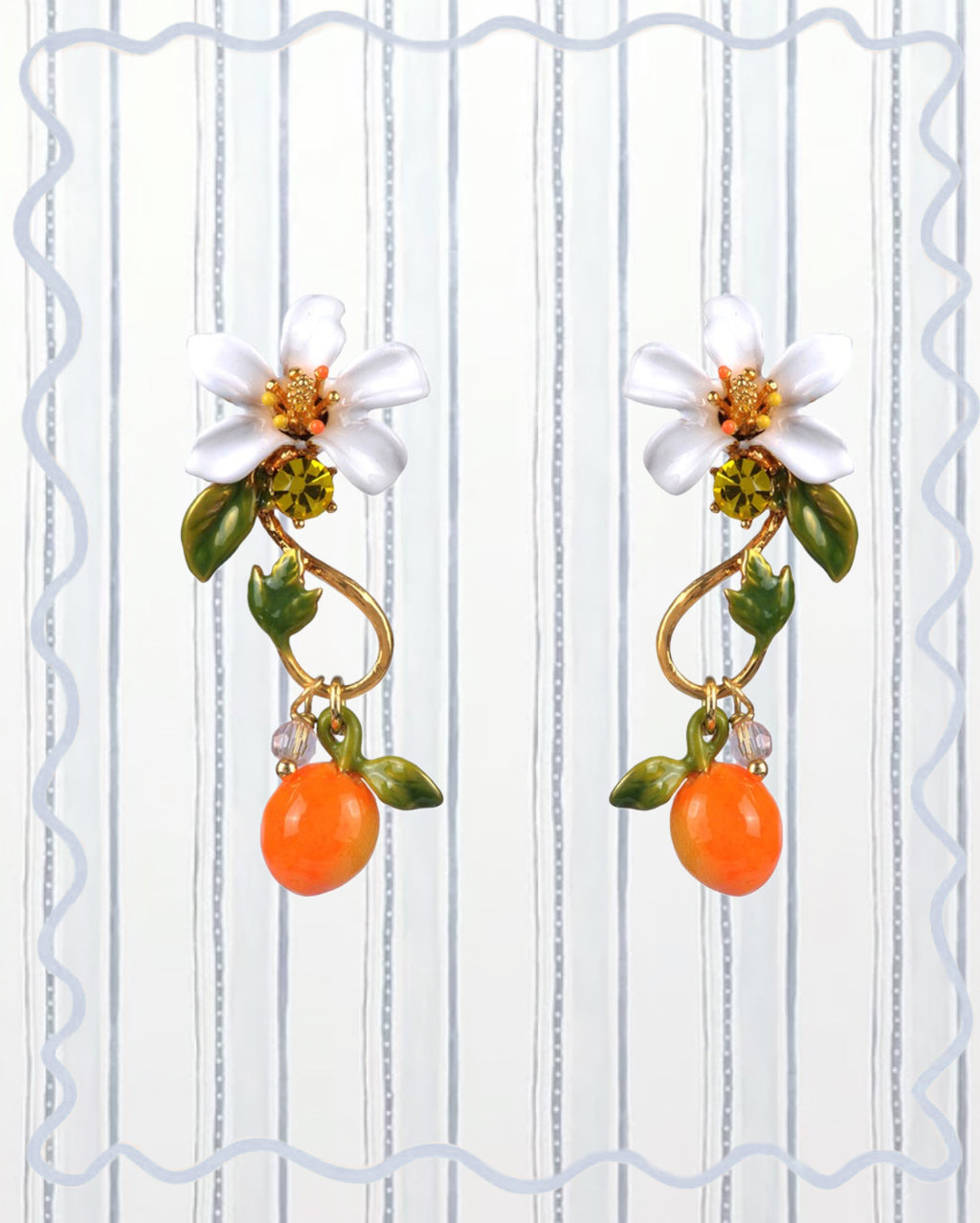 GARDENS IN PROVENCE ORANGE EARRINGS