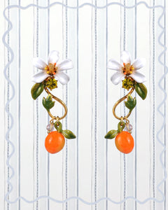 GARDENS IN PROVENCE ORANGE EARRINGS