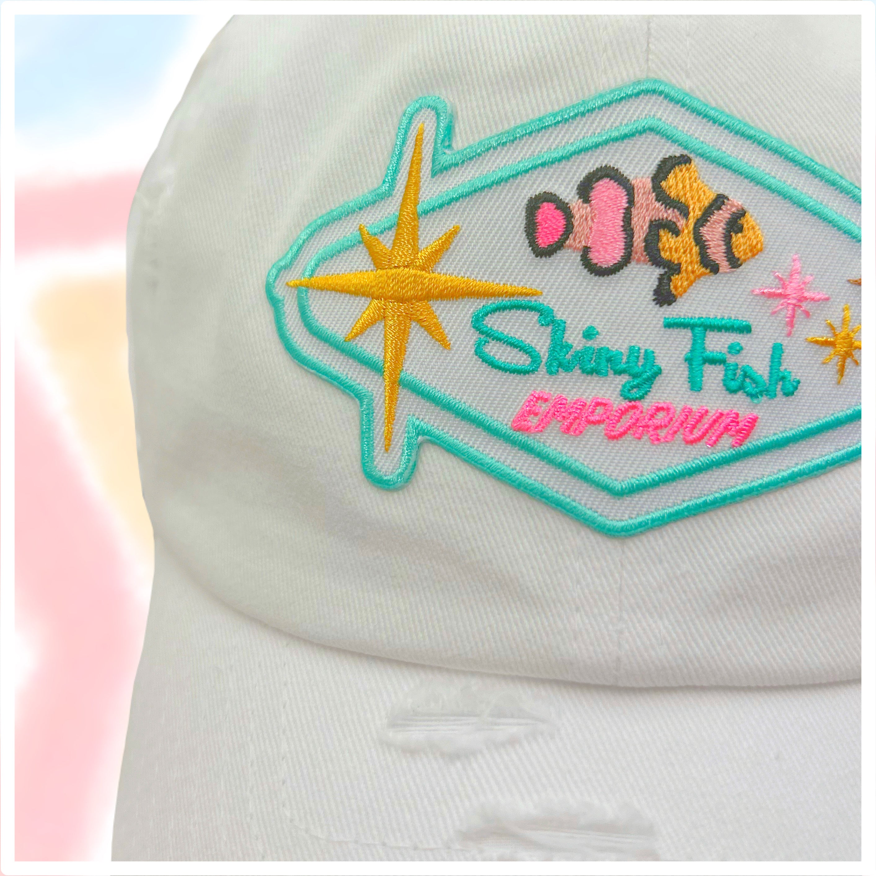 White Shiny Fish Hat