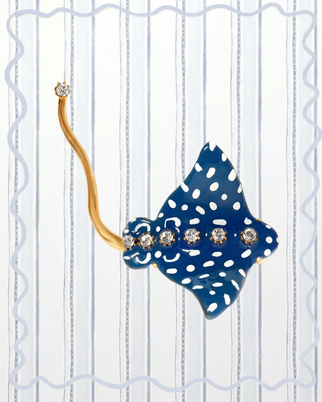 SPECKLED BLUE EAGLE RAY BROOCH