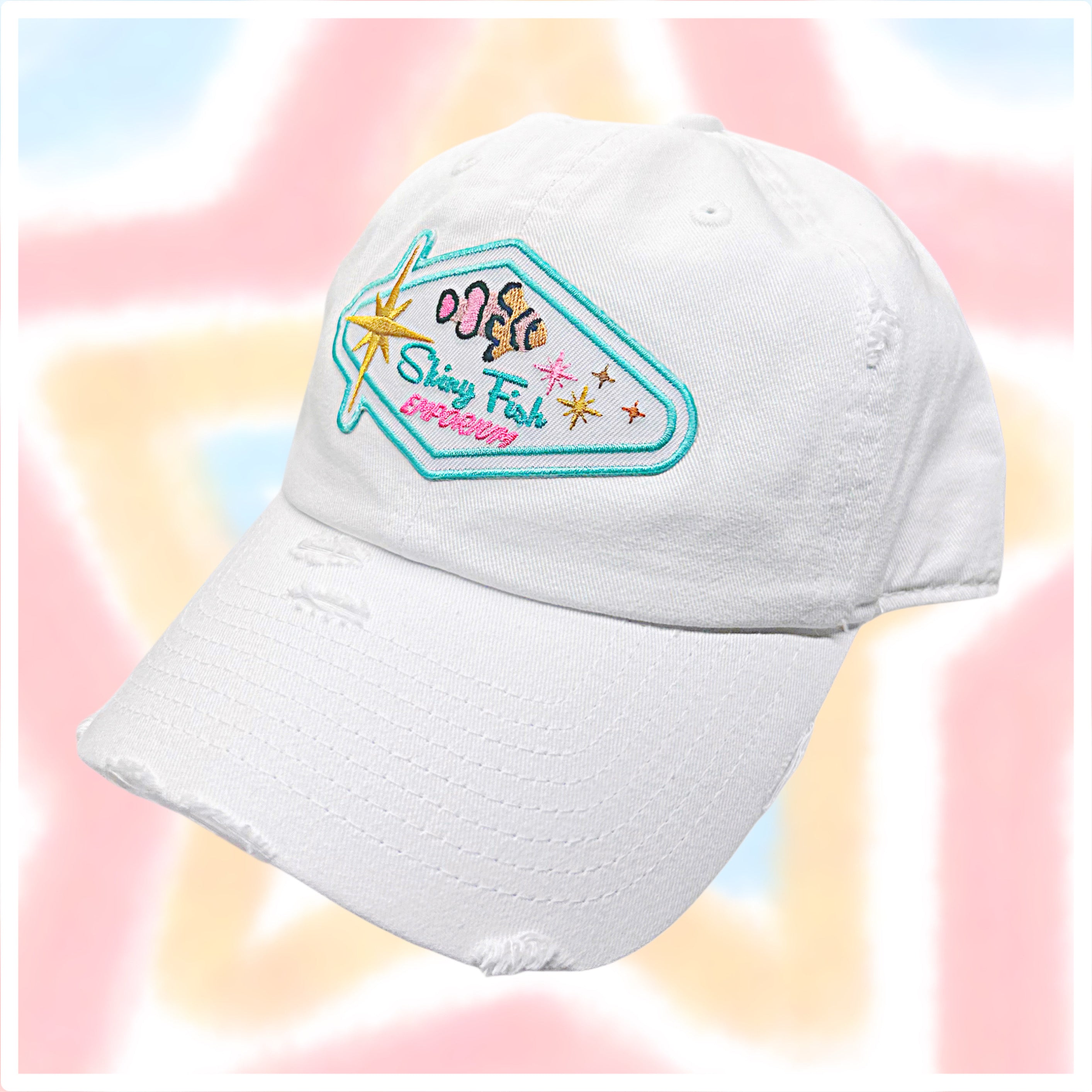 White Shiny Fish Hat