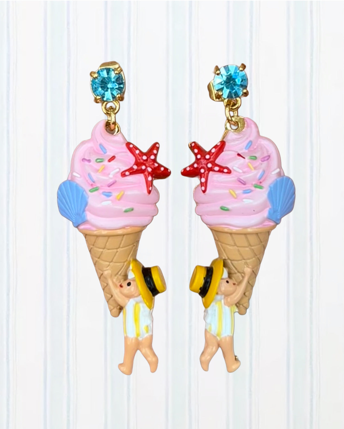 GELATO, SEASHELL AND GARDEN GNOME EARRINGS