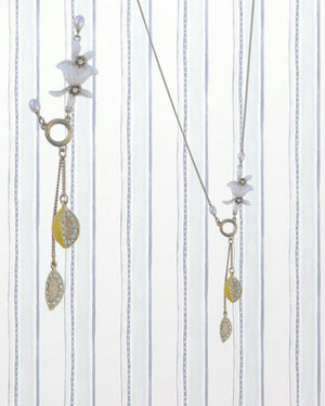 LEMON AND LEMON BLOSSOMS PENDANT NECKLACE