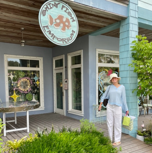 Shiny Fish Emporium storefront on Pine Avenue in Anna Maria