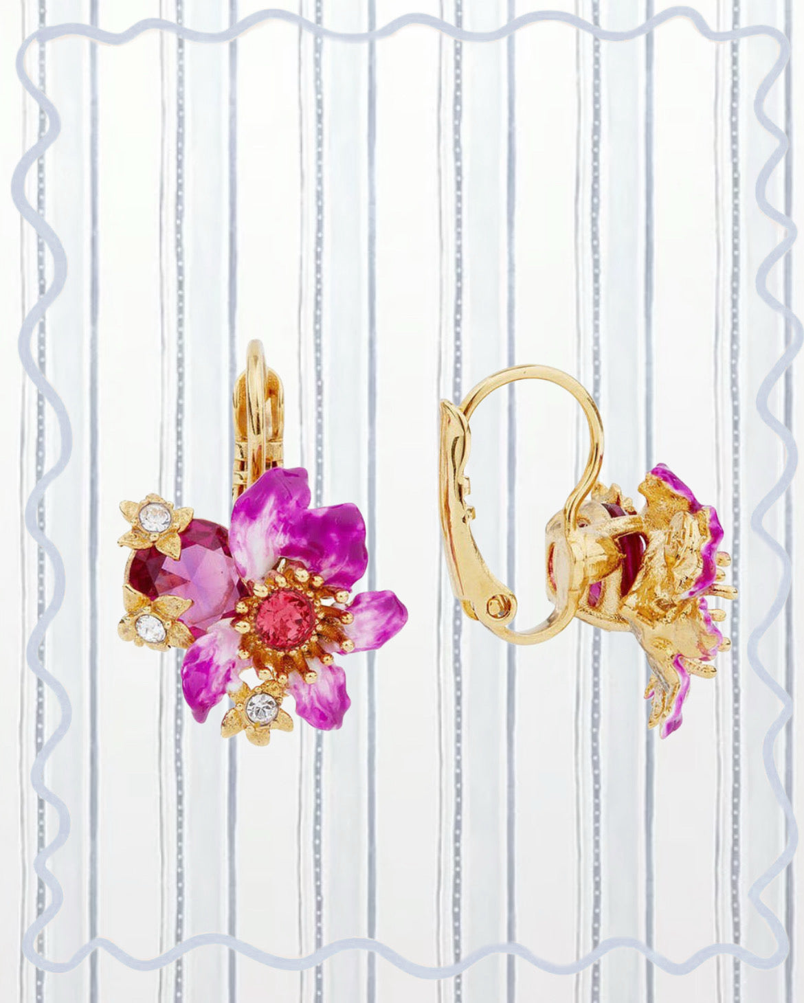 PURPLE BAUHINIA FLOWER EARRINGS