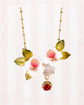 CHESTNUT AND SWEET CHESTNUT TREE FLOWER COLLAR NECKLACE-WHITE PETALS