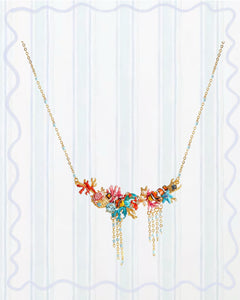 CLOWNFISH, ANEMONES AND CORAL STATEMENT NECKLACE