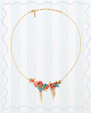 CLOWNFISH, ANEMONES AND CORAL STATEMENT NECKLACE