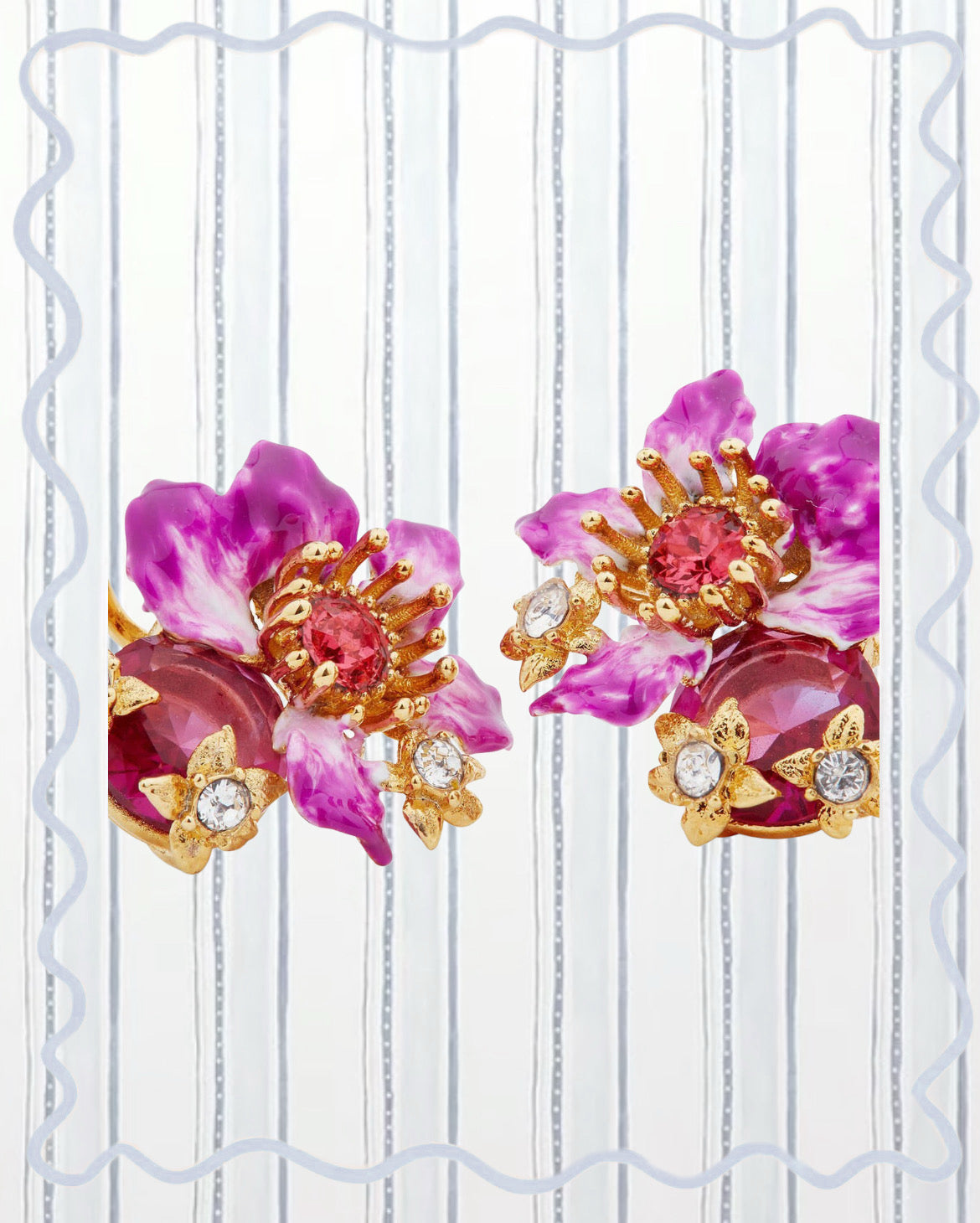 PURPLE BAUHINIA FLOWER EARRINGS