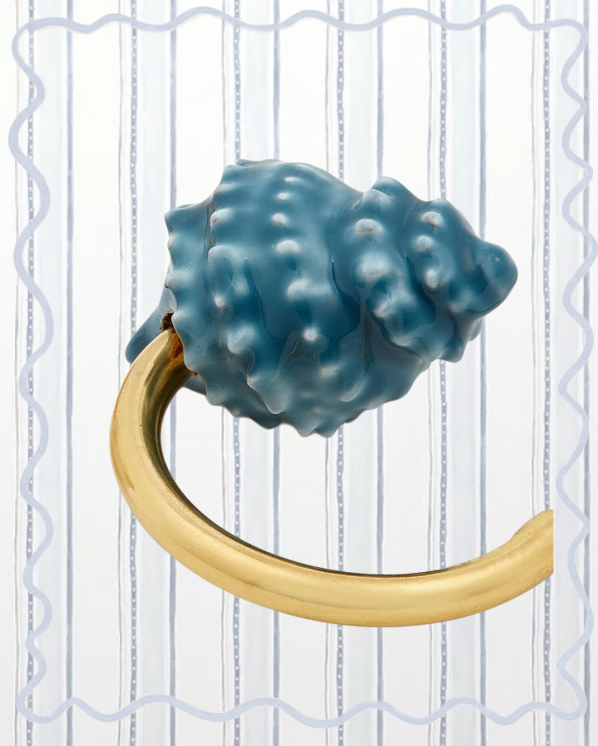 AZURE SEASHELL CHARM EARRINGS
