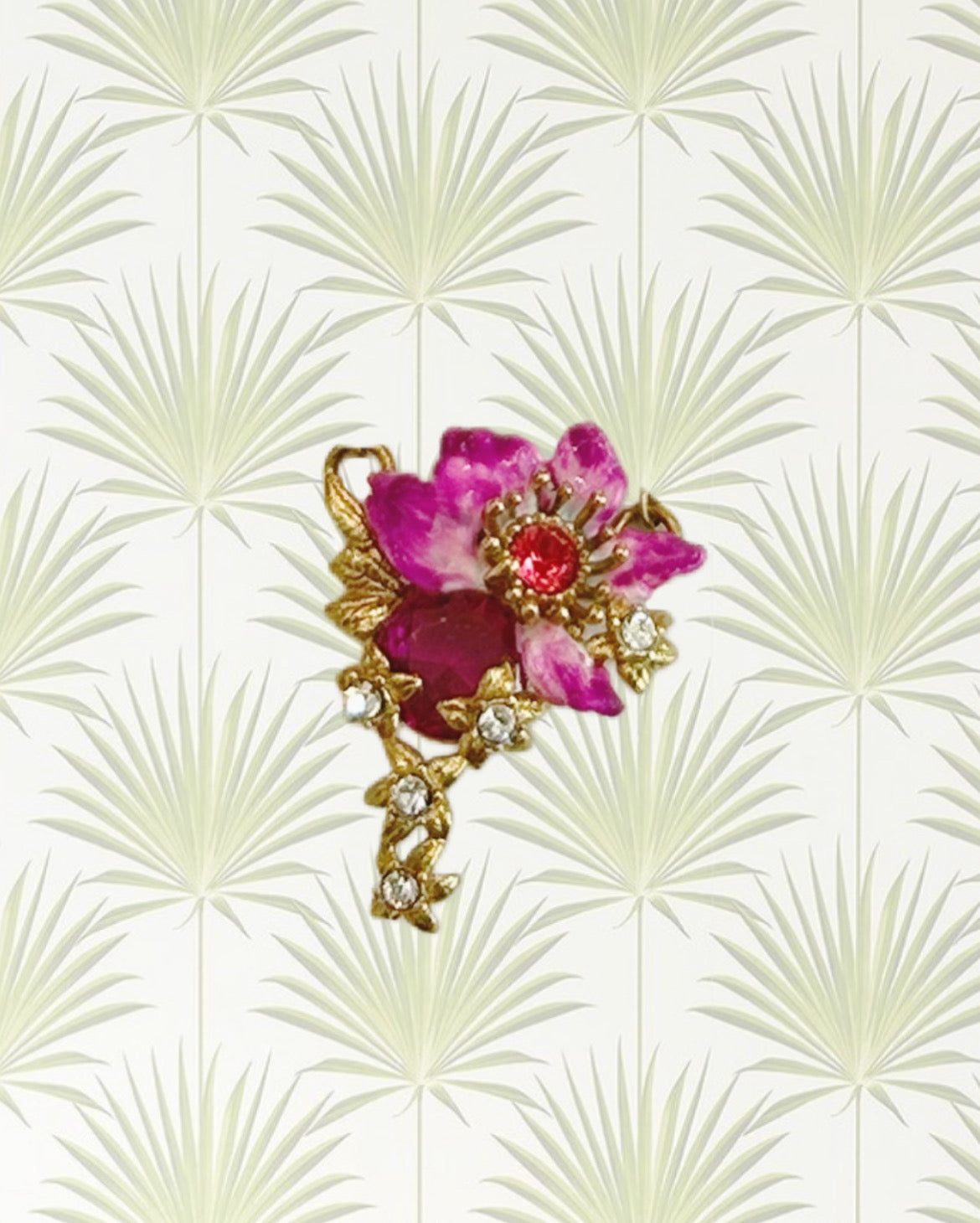 PURPLE BAUHINIA FLOWER PENDANT NECKLACE