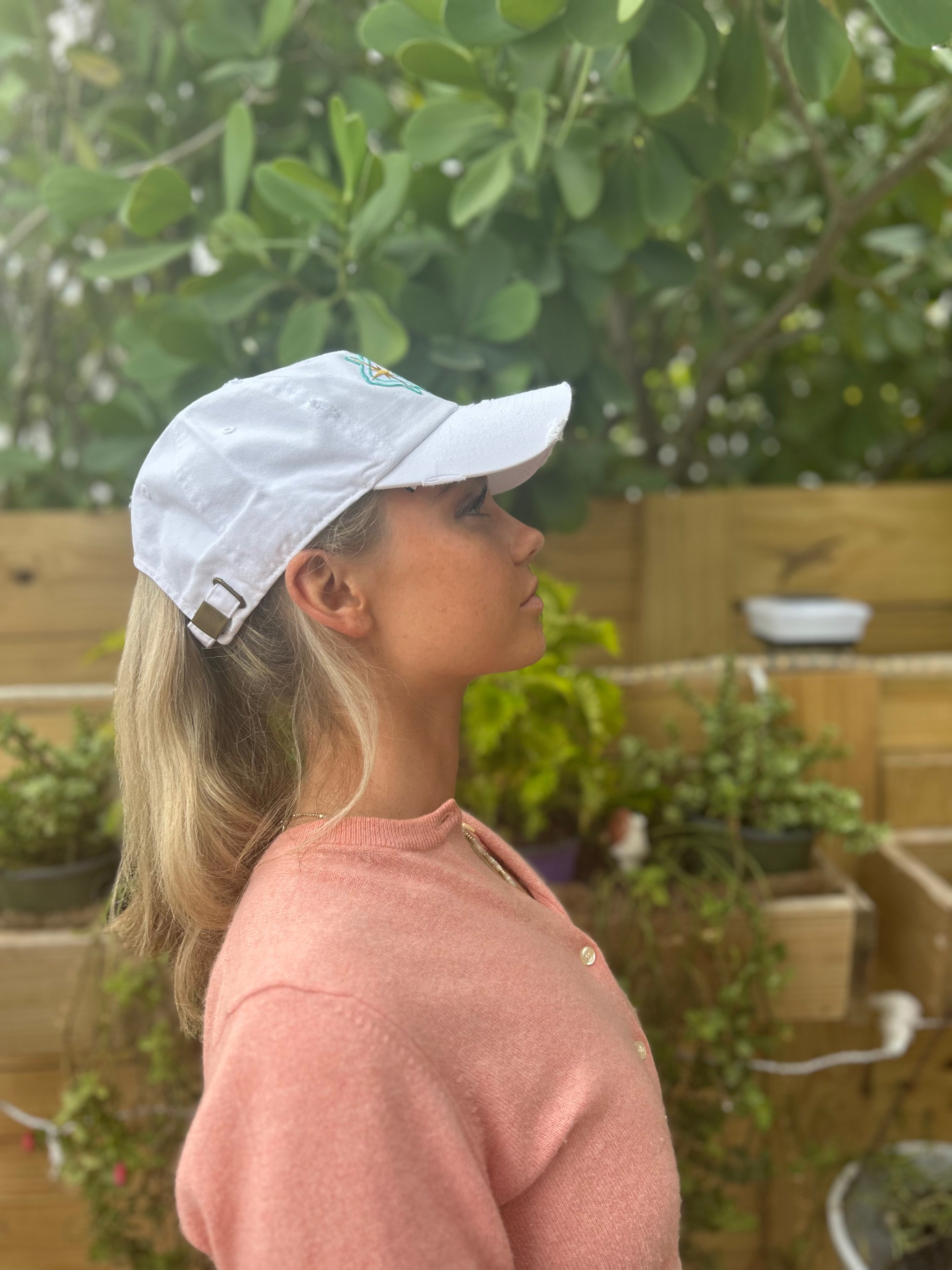 White Shiny Fish Hat