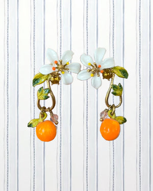 GARDENS IN PROVENCE ORANGE EARRINGS