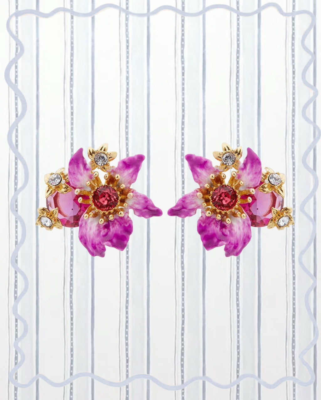 PURPLE BAUHINIA FLOWER EARRINGS
