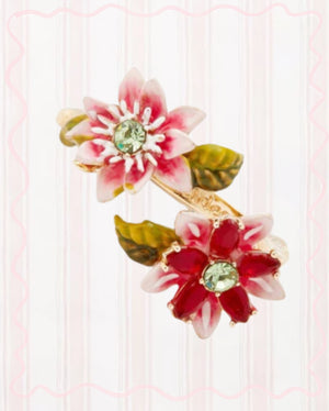 PASSION FLOWER AND GLASS FLOWER RING