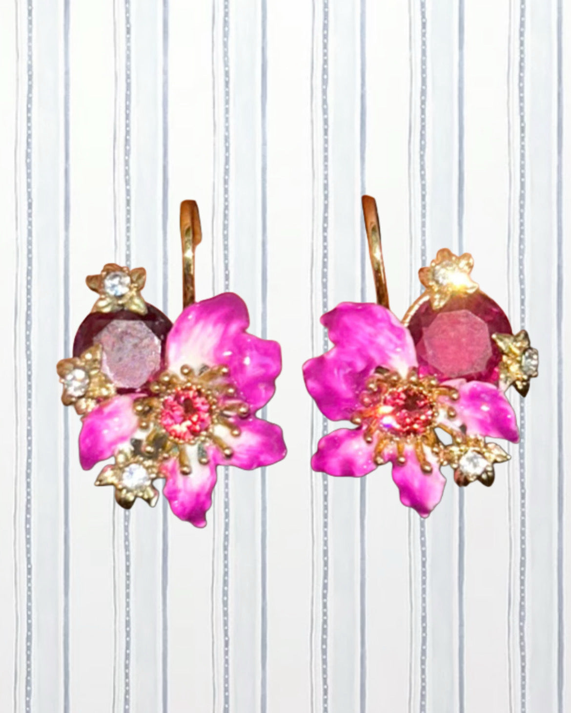PURPLE BAUHINIA FLOWER EARRINGS