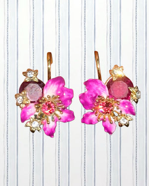 PURPLE BAUHINIA FLOWER EARRINGS