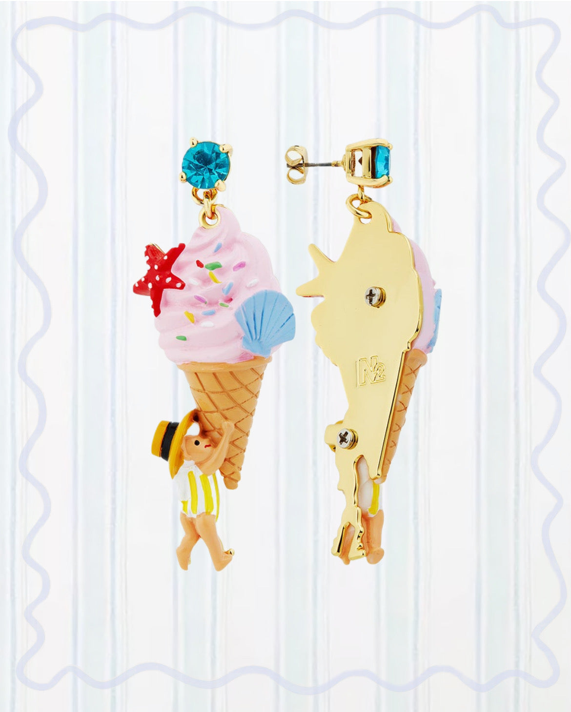 GELATO, SEASHELL AND GARDEN GNOME EARRINGS