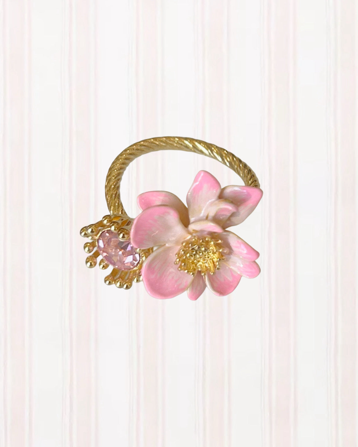 Lotus Flower Adjustable Ring